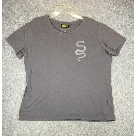 Nirvana Shirt Womens Medium Gray Serve The Servants Snake Graphic Band Tee - Picture 1 of 10